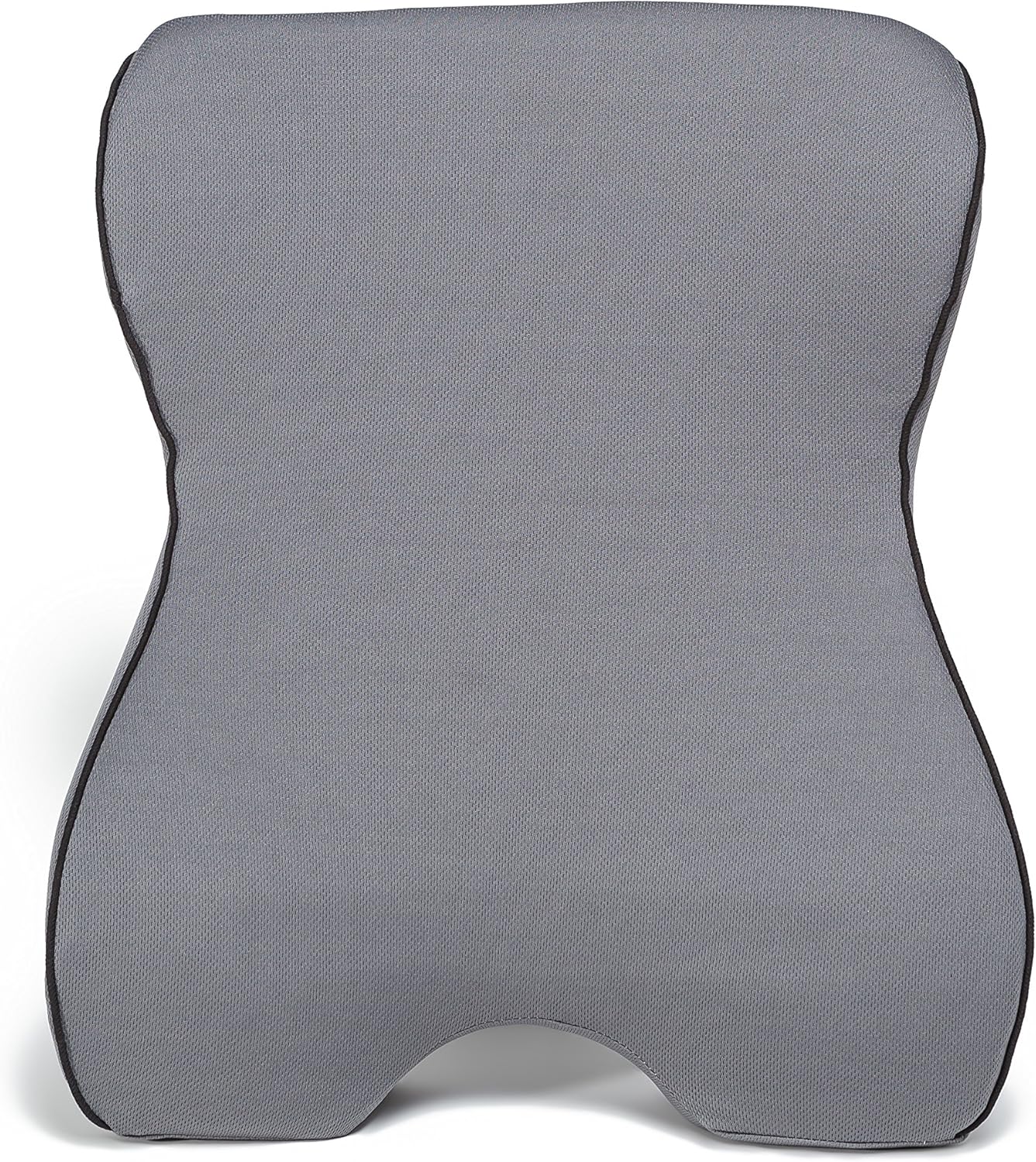 Castle Squire Firm Memory Foam Lower Back Backrest - Dense Foam Padding Lumbar Support Pillow for Home, Office, Auto, and Travel (Squire Size, Stone)
