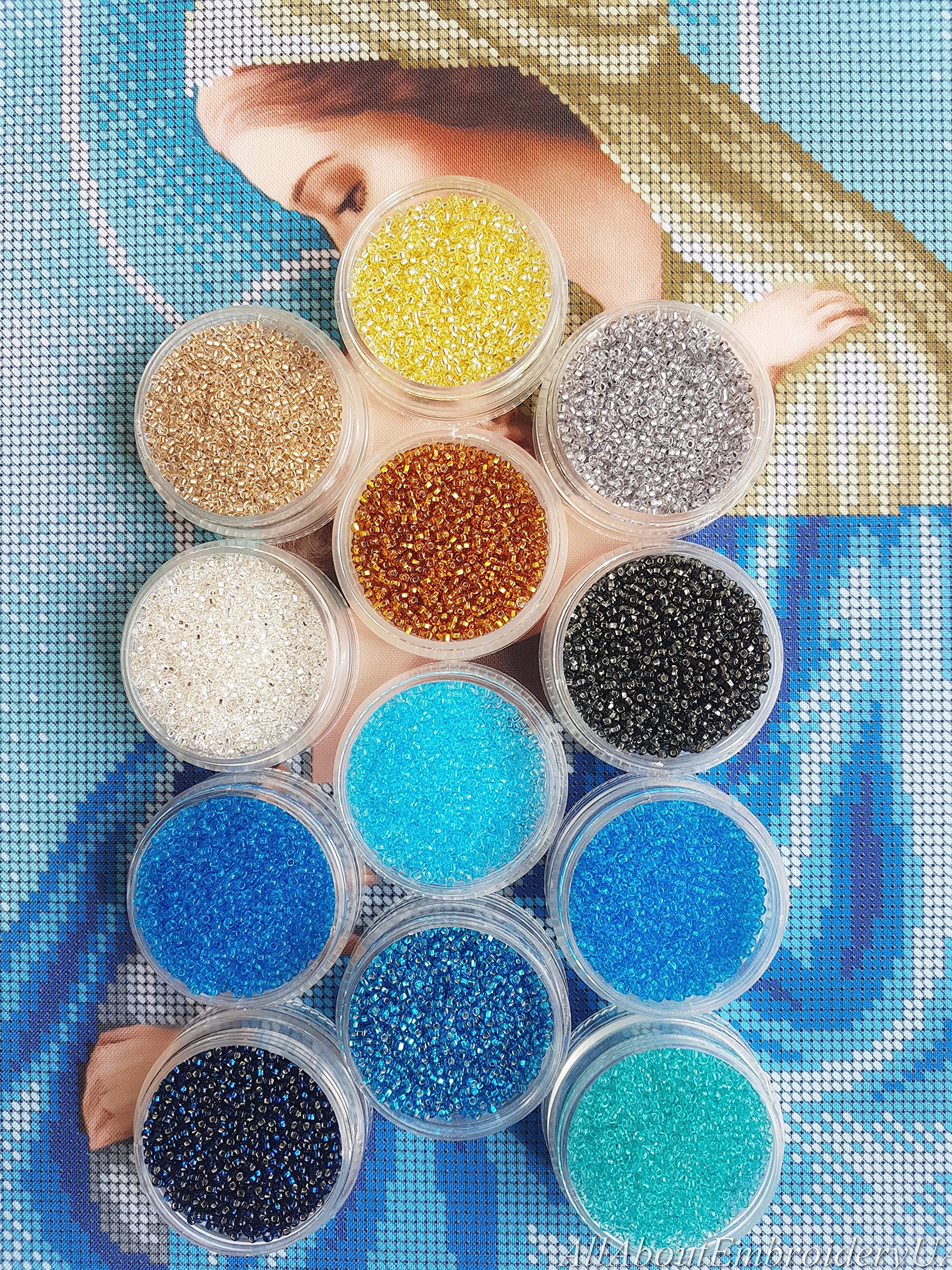 Amazon | AllAboutEmbroideryUA ビーズ刺繍キット 聖母マリアとベビー 