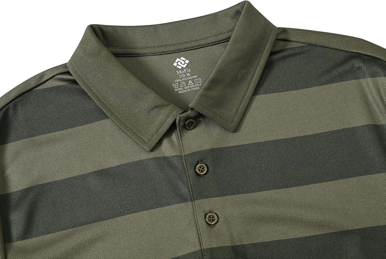 MoFiz Mens Camo Polo Golf Shirts Lightweight Dry Fit Pique Short Sleeve Collared Hiking T-Shirts Dry fit Activewear