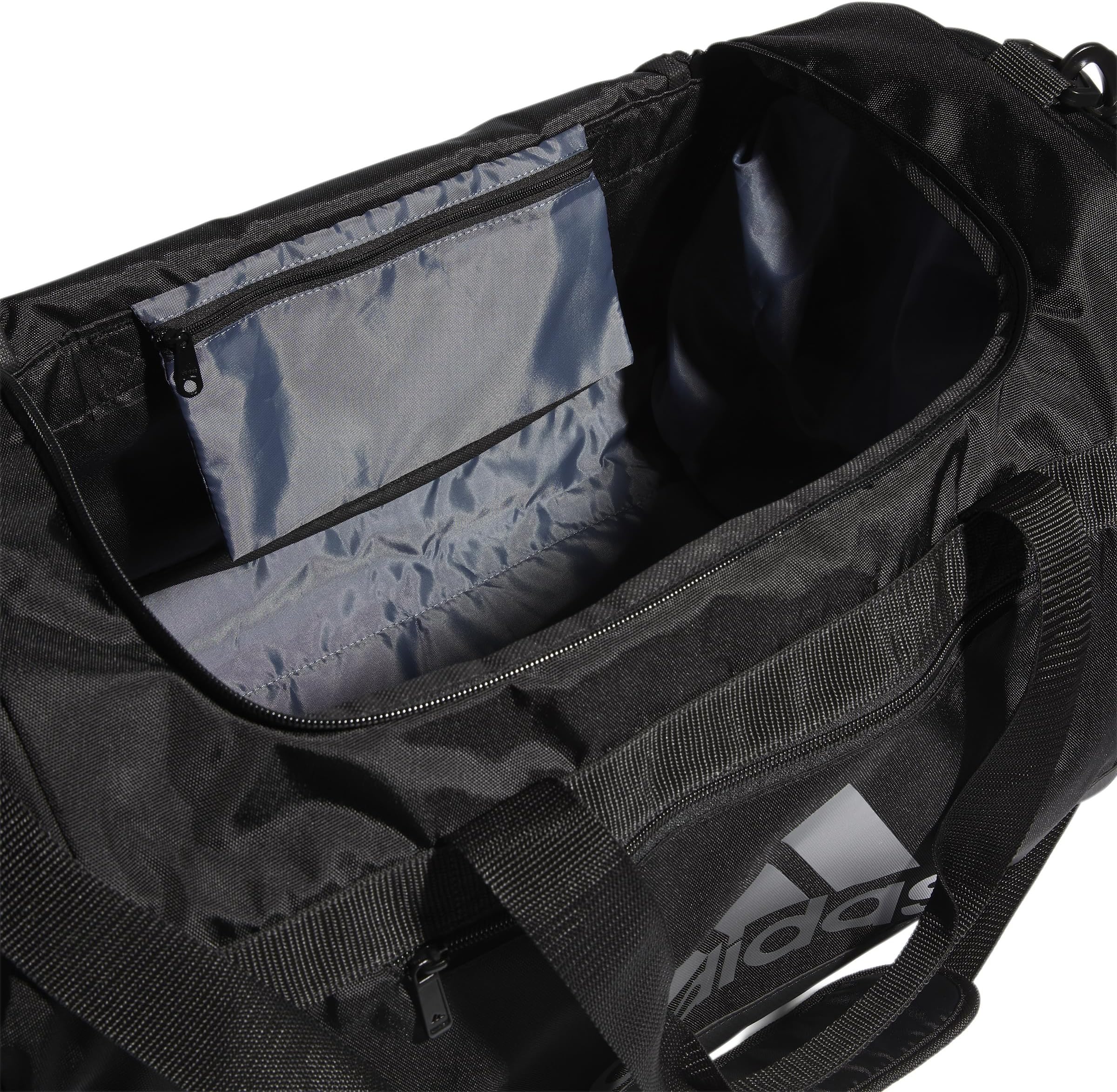 adidas Defender 4 Medium Duffel Bag, Black/Silver Metallic, One Size