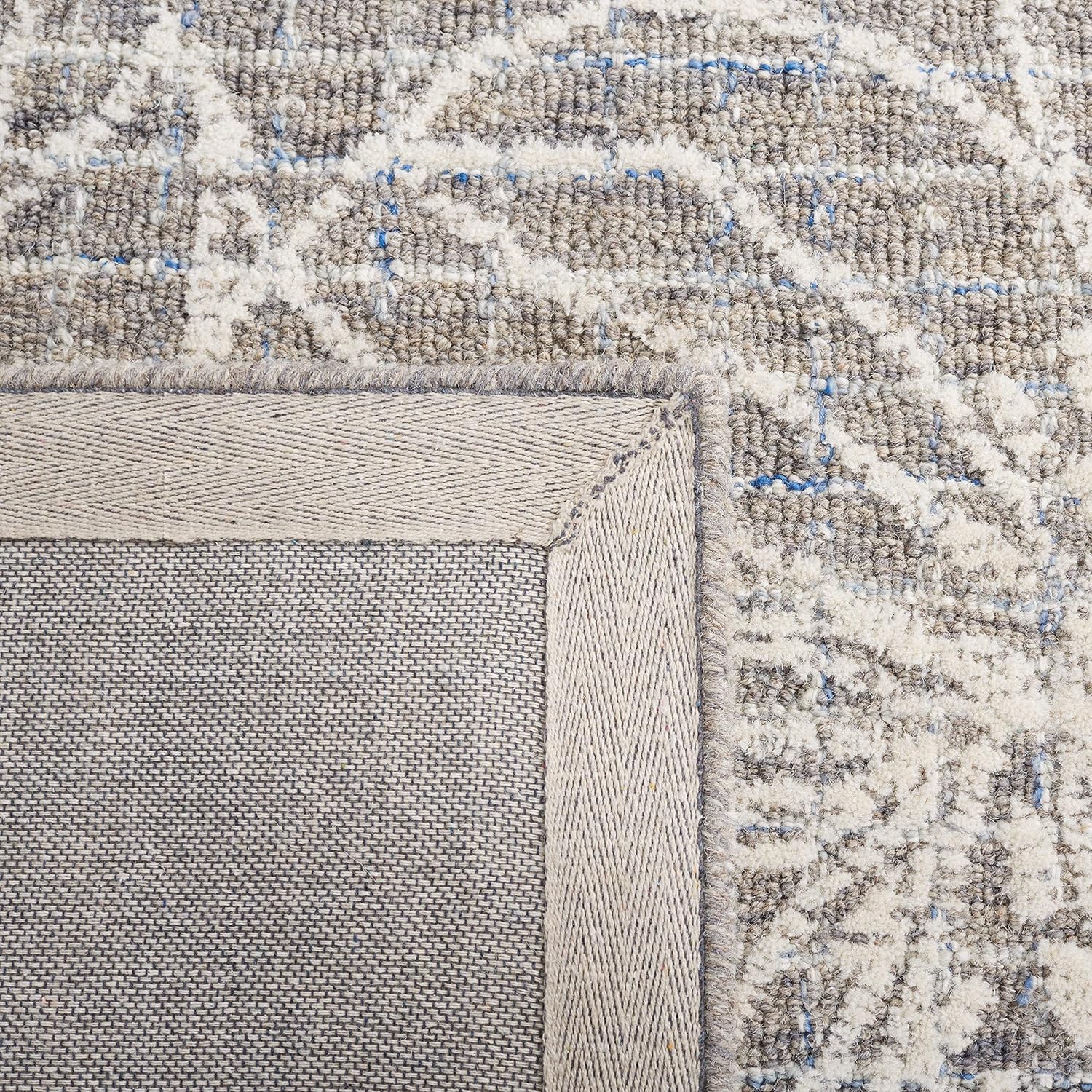 Ivory and Beige Hand-Tufted Wool Area Rug