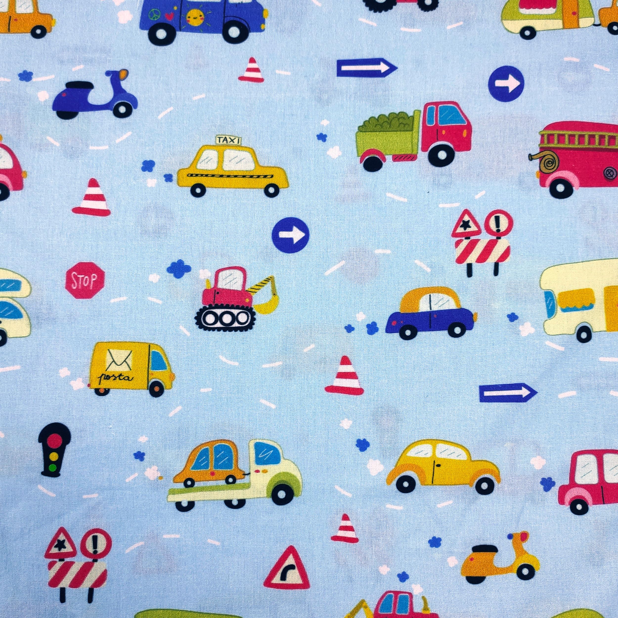 Sacco nanna Estivo personalizzato con nome ricamato per Bimbo e Bimba da 2 a 6 Anni - Tessuto 100% Cotone-Copertina Asilo-Macchinine