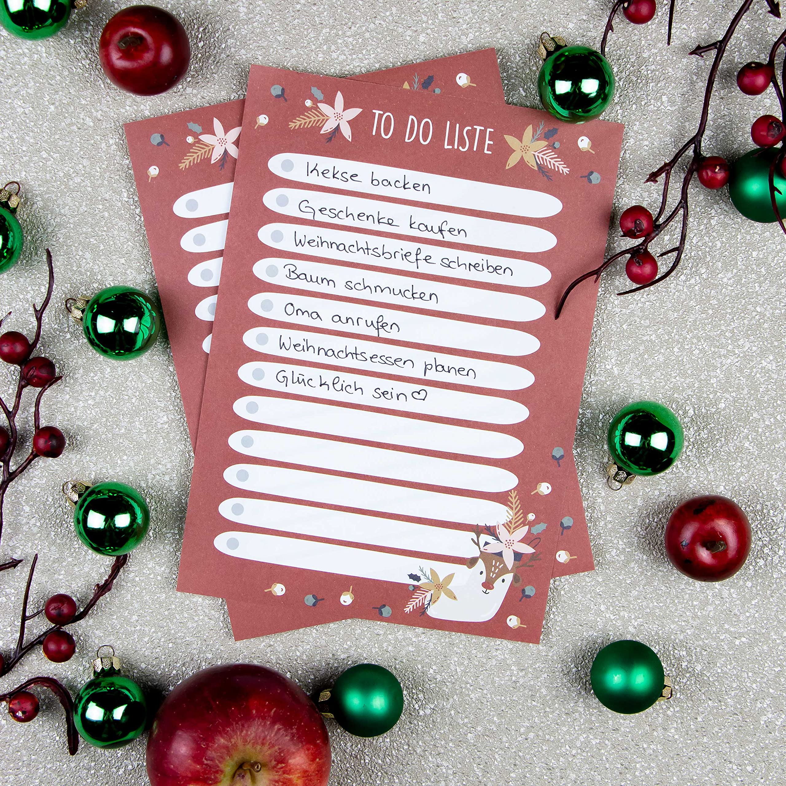 Christmas Planner Set of 3 DIN A5 3 Notepads for Notes, Shopping & To-Do Lists Diary for Christmas - Image 2