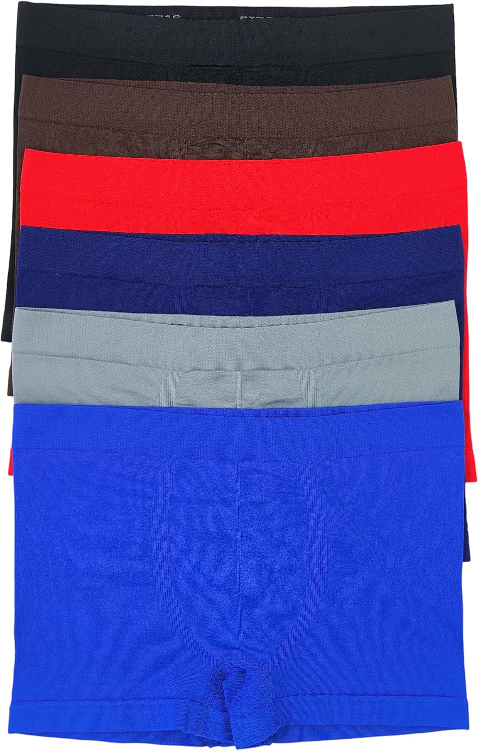 ToBeInStyle Boy's Pack of 6 Seamless Stretch Boxer Trunks Briefs - 4 to 14 Years Old