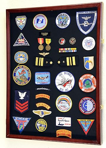Miniatura 3 de XL militar MedallasPinparchesinsigniascintasInsigniabandera Display Caso Gabinete ShadowBox