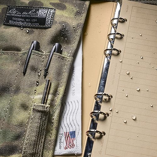 Miniatura 4 de Rite In The Rain Tela Cordura resistente a la intemperie, cubierta de carpeta de anillos de 12 pulgada, 6.75 x 8.875 pulgadas, cubierta multicámara