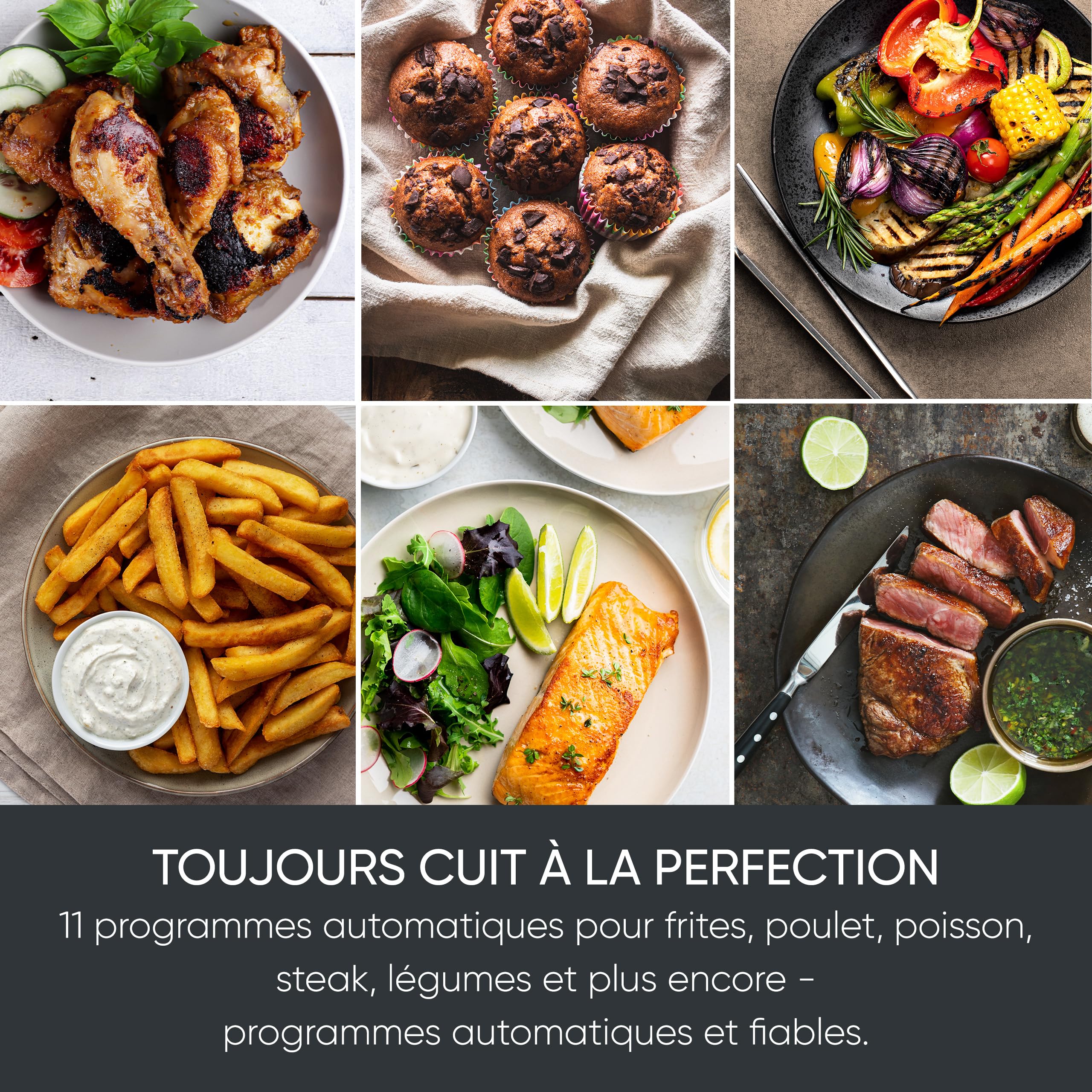 SEVERIN Friteuse à air chaud « Max Zone Flex », Friteuse sans huile avec technologie à air chaud, Air fryer à panier modulable de 9 L, Multicuiseur avec 10 programmes, Noir, FR 9599