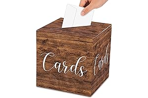Table Seating Chart Board Display for Wedding: Wooden Card Box Wedding Sign Holder