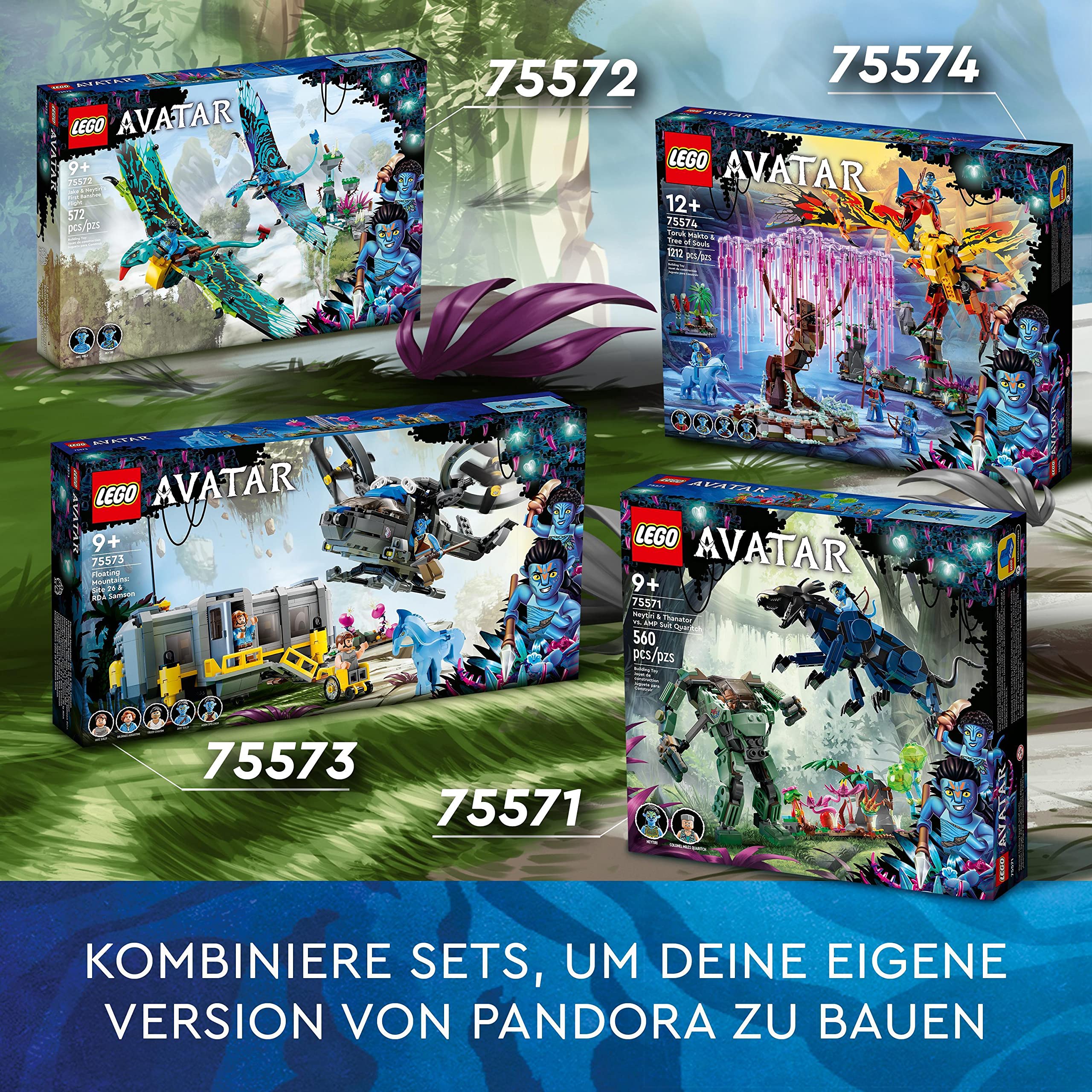 LEGO 75571 Avatar Neytiri und Thanator vs. Quaritch im MPA, baubares Action-Spielzeug mit Tierfigur und Pandora-Filmszene 2022, Geschenk für Kinder