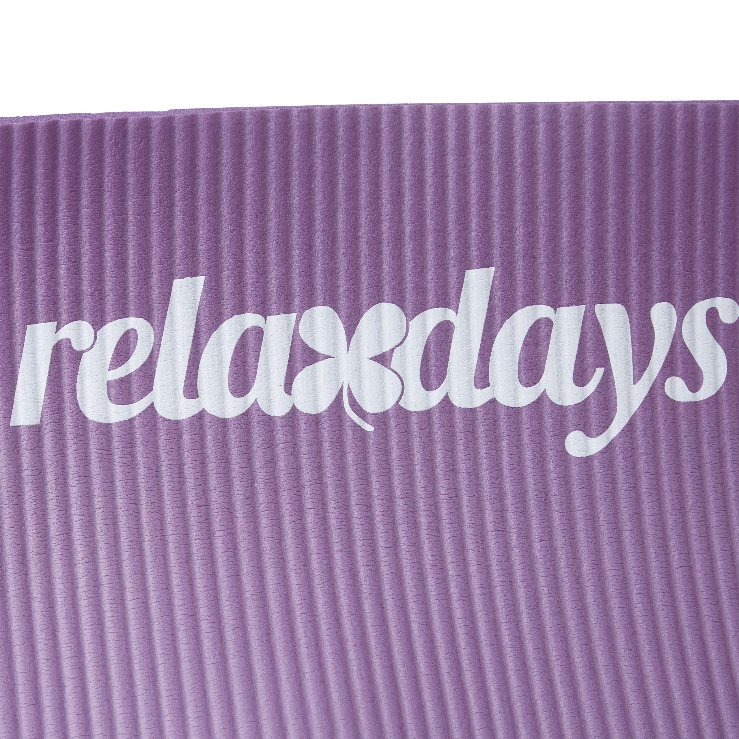 Relaxdays Tappetino da Yoga, 1 cm, Tappeto da Fitness, Accessori per Pilates e Aerobica, Sport