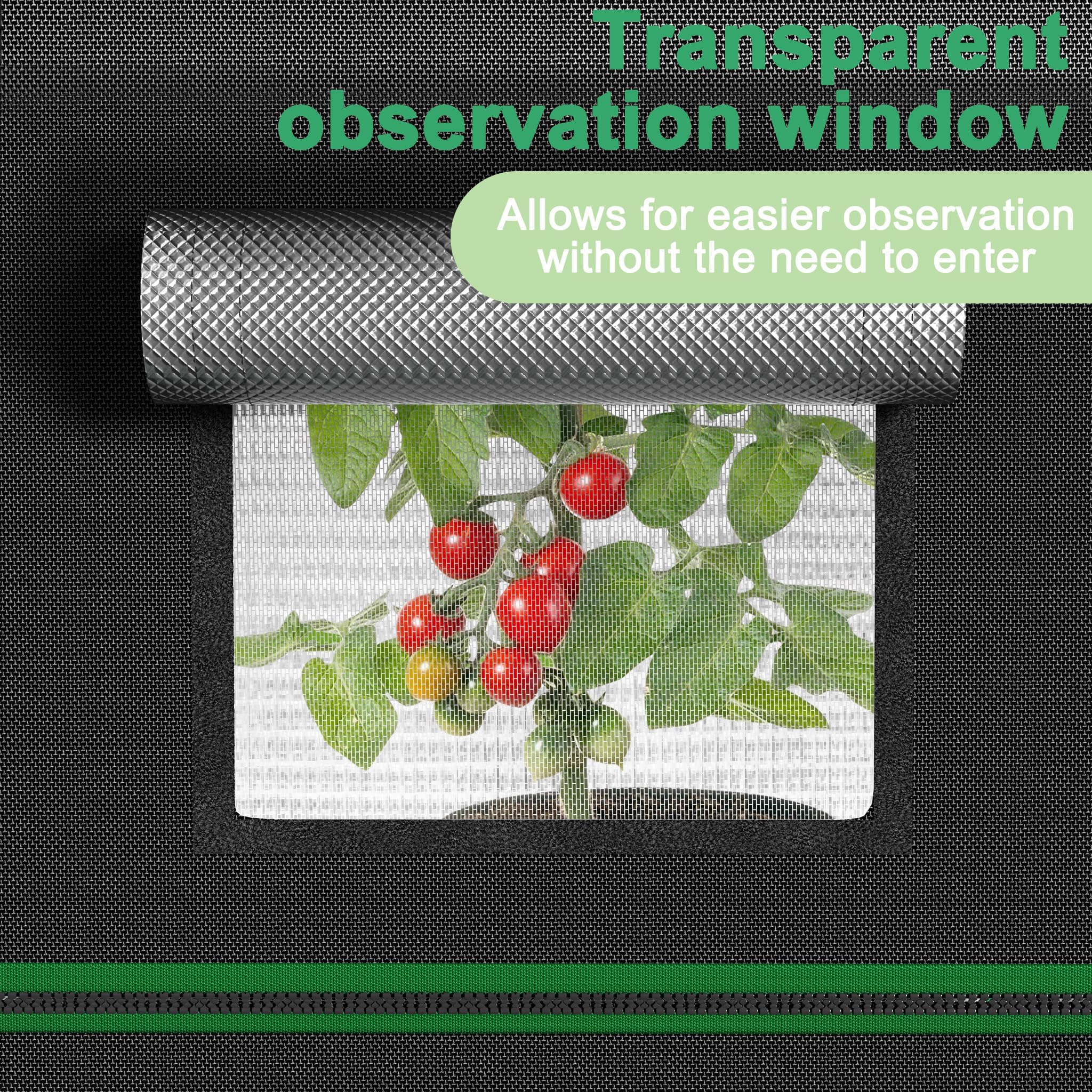 FIVMEN Serre a tenda 40x40x120 cm Tenda da coltivazione con Mylar riflettente, impermeabile e a tenuta stagna, serra per coltivazione indoor, serra per la crescita delle piante, per la coltivazione