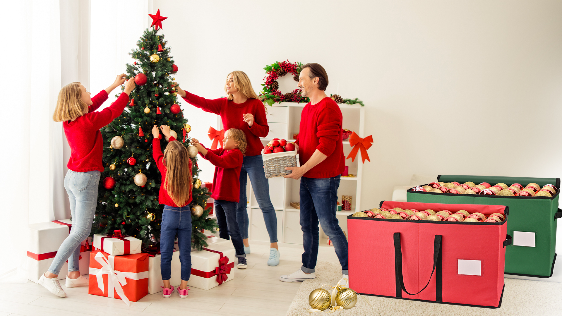 Amazon.com: Keten Christmas Ornament Storage Boxes with 8