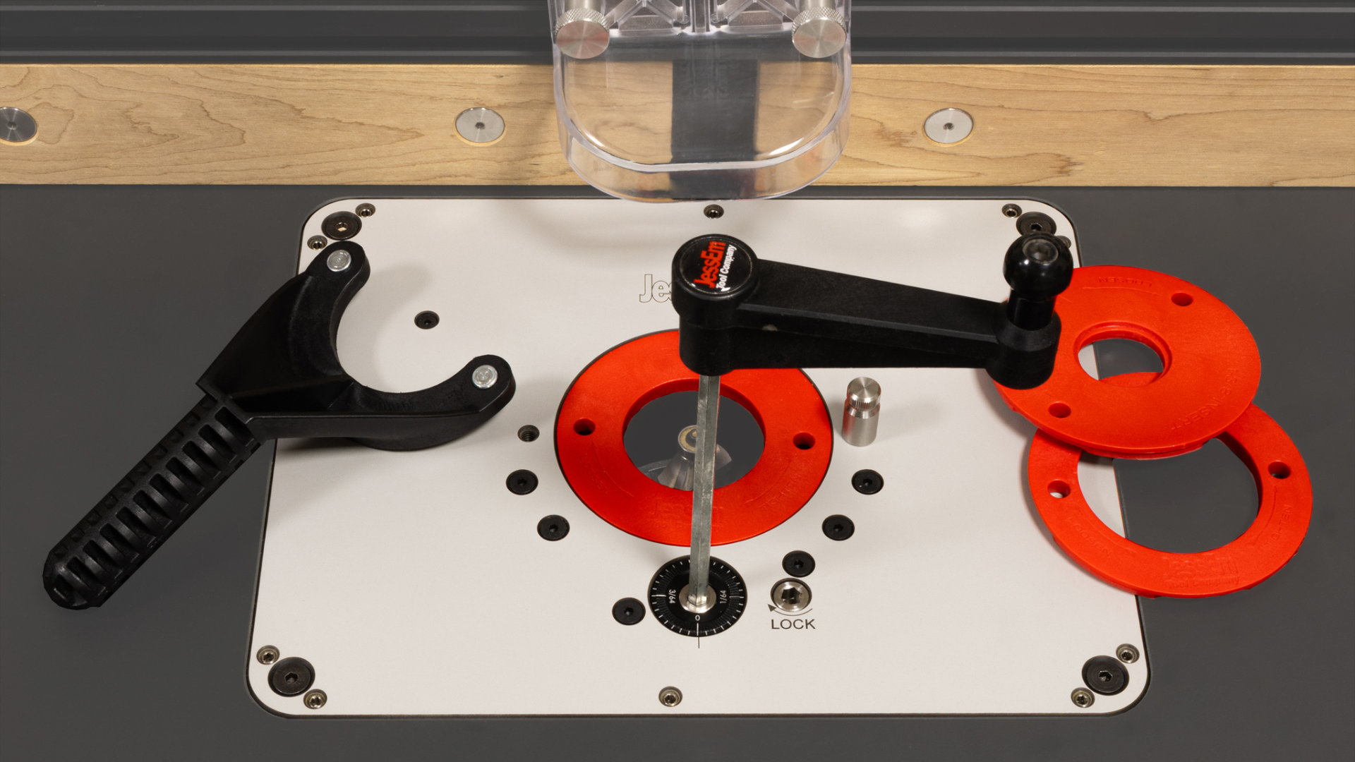 JessEm Rout-R-Lift 3.5XT Router Lift System – Heavy-Duty Aluminum