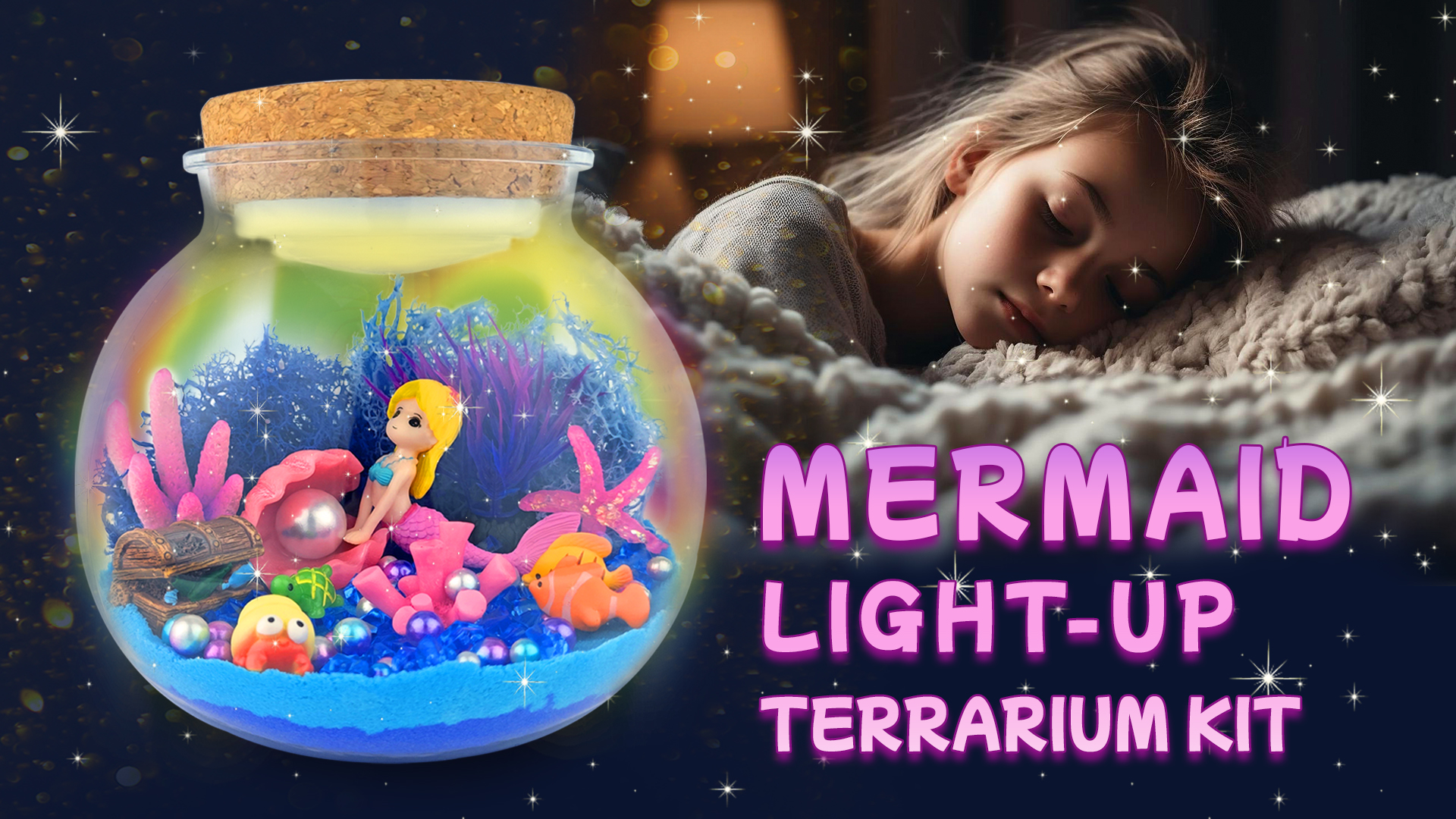 Amazon.com: 7july Mermaid Terrarium Craft Kit for Kids - LED Night