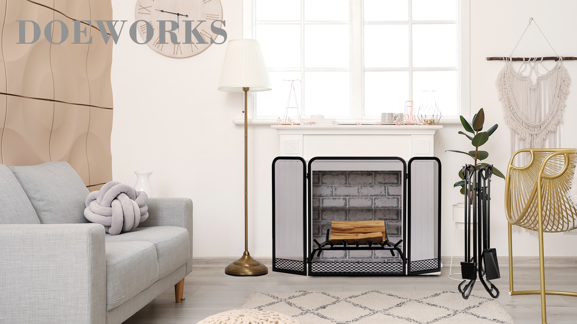 Amazon.com : DOEWORKS Indoor Firewood Rack 18 Inch Fireplace Log