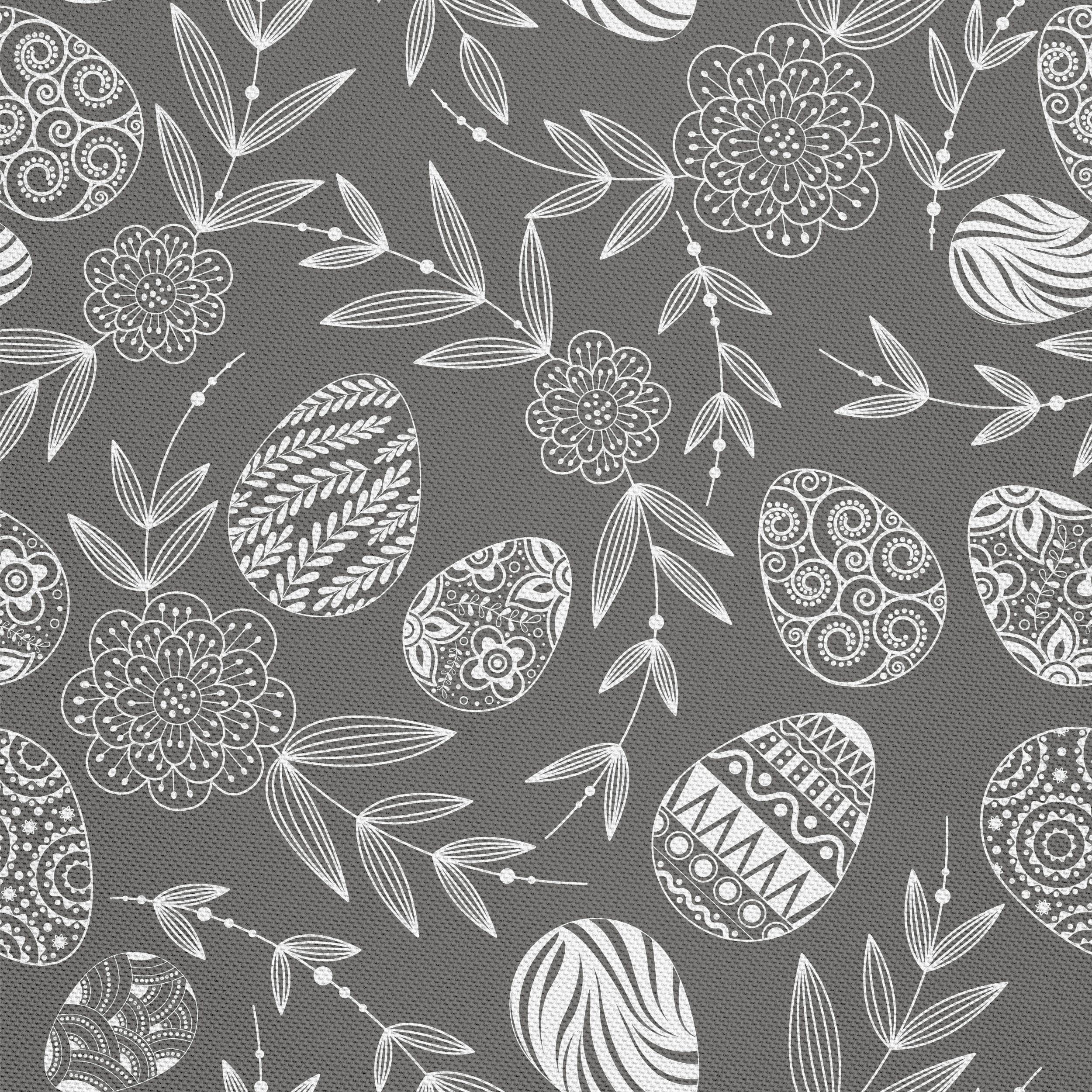 HEKO PANELS Stoff Oxford Wasserdichte Meterware Canvas-Stoff Polyester Stoff Zum Nähen Nähstoffe Möbelstoffe Dekostoffe Wasserabweisend Blickdicht Ostereier Grau Anthrazit 5 Meter 155 x 500 cm