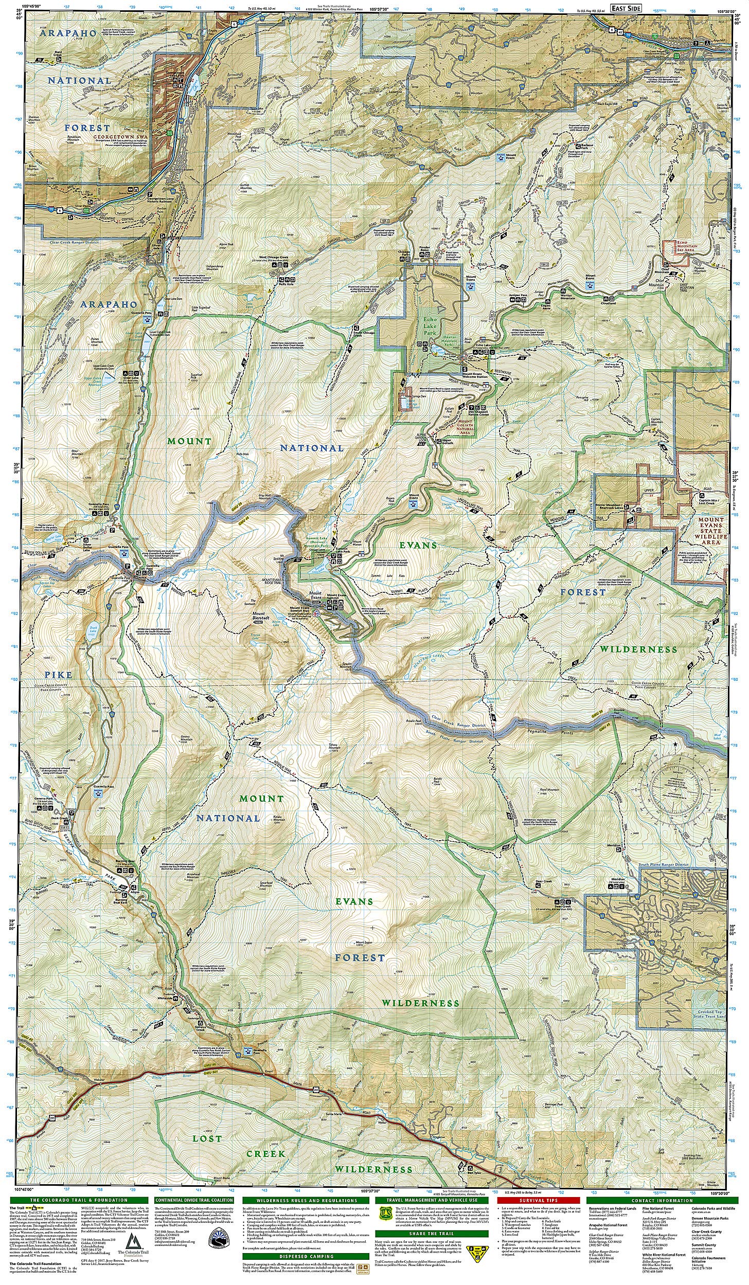 Idaho Springs, Loveland Pass Map (National Geographic Trails Illustrated Map, 104) - Image 5