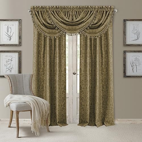 Back Tab Gold Curtains Amazon Com
