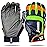 Franklin Sports MLB Shok-Sorb Neo Batting Gloves, Gray/Navy/Lime