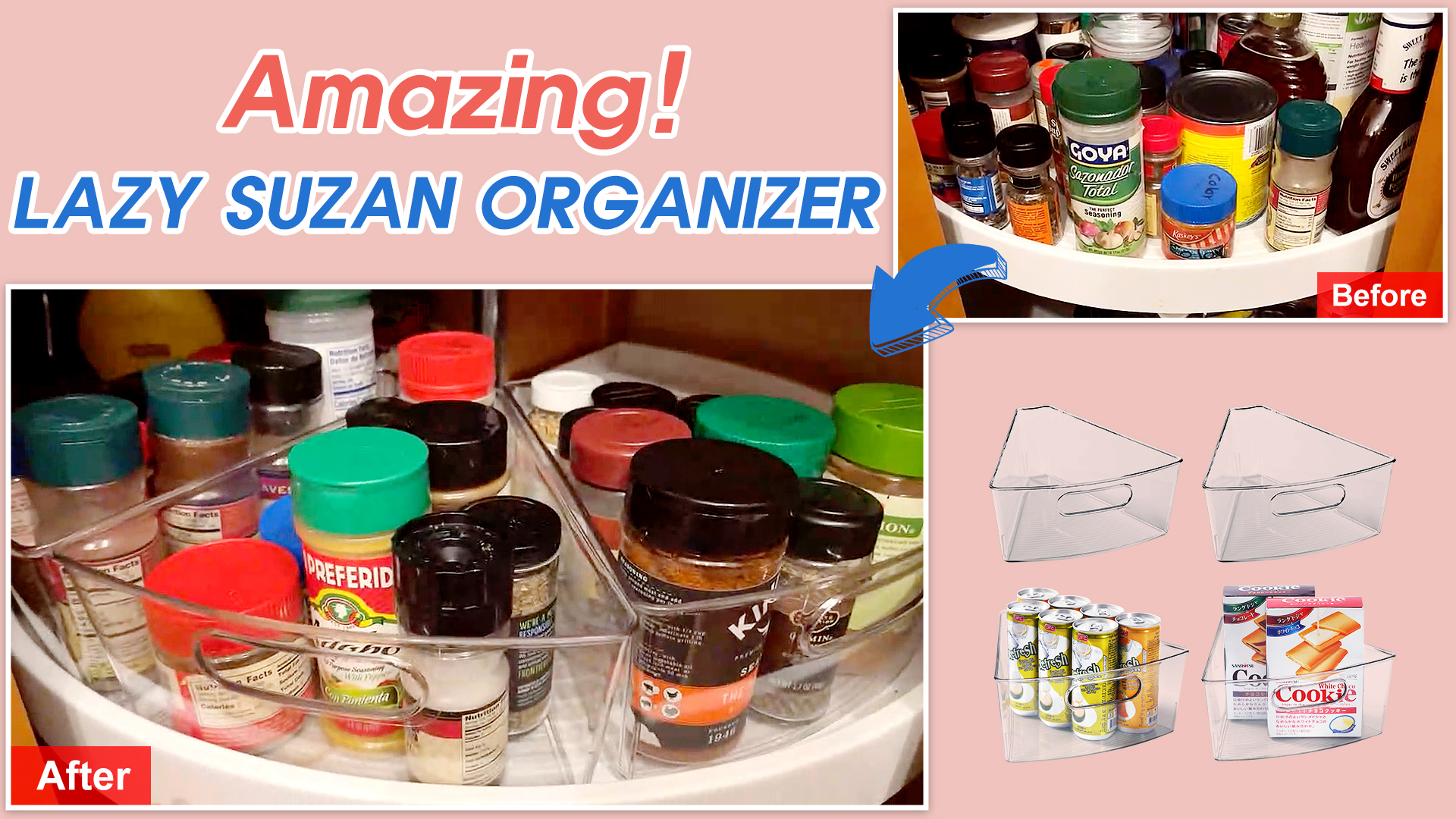 Amazon.com: Leeden Lazy Susan Organizer for 32