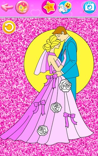 Coloring Book Wedding Day - Bride & Groom Crayon Coloring Books for Kids