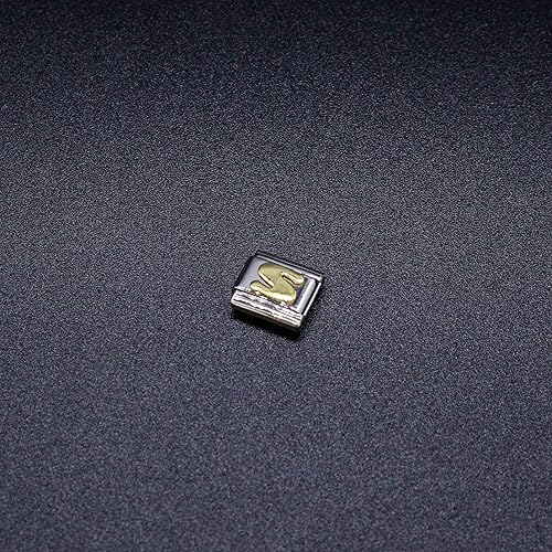 Miniatura 2 de Fablinks Pulsera italiana con dije de letra, dijes dorados del alfabeto de 0.354 in, pulseras de joyería para mujer, letras de enlace de iniciales