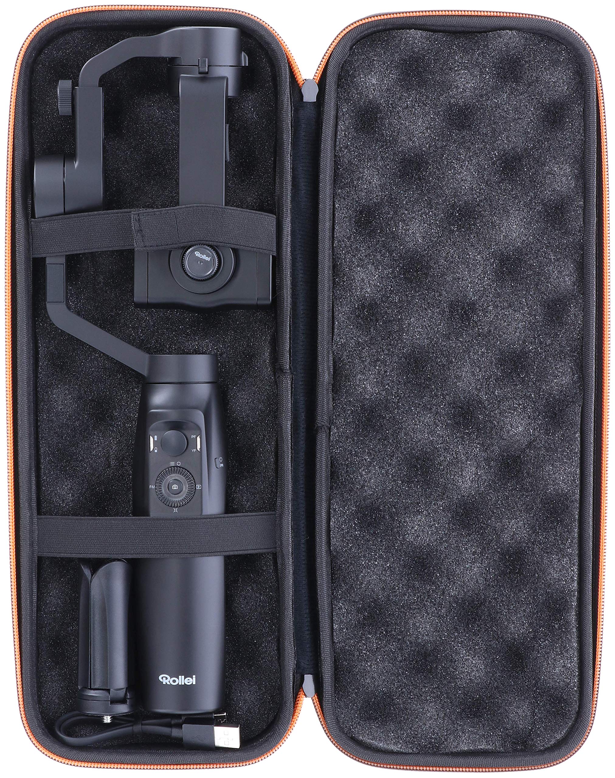 Rollei Go! Profi Smartphone-Gimbal I Handy-Gimbal I Video Stabilisator I Gimbal für Iphone & Android inklusiver kabelloser Ladefunktion & Tasche
