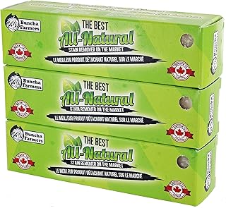 Buncha Farmers All Natural 100% Biodegradable Environmentally Friendly Stain Remover Stick Made in Canada (3 Pack)