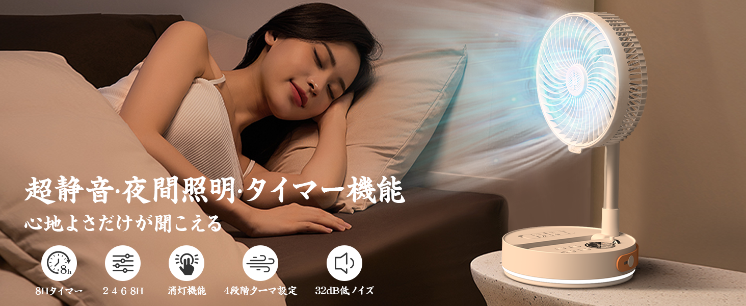 Amazon | 扇風機 折りたたみ 極静音【2026新時代定番 卓上扇風機 強力