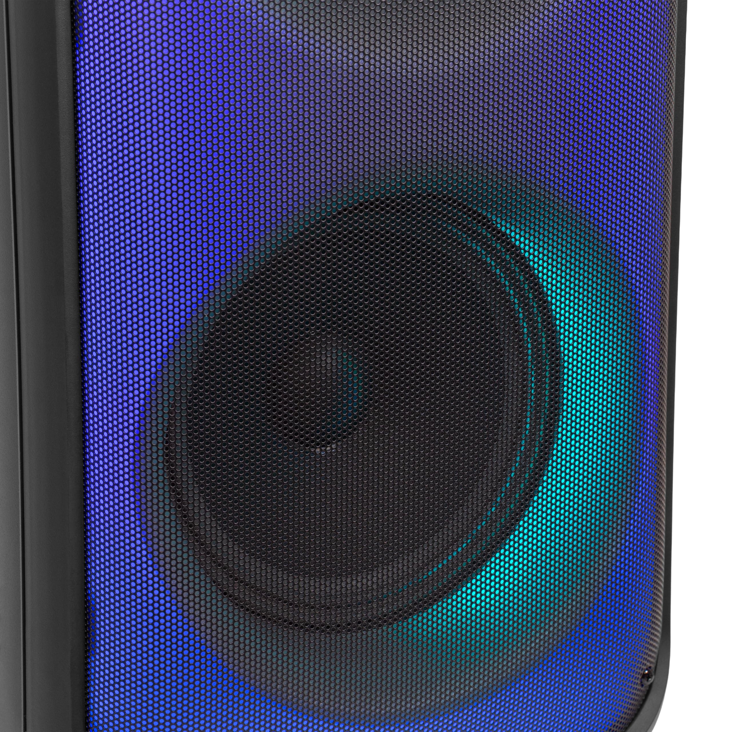 BoomToneDJ BOOMaster 900 – Enceinte Portable Active 900W avec Effets Lumineux, Bluetooth 5.0, TWS, USB/SD, Batterie Rechargeable, roulettes et poignée.