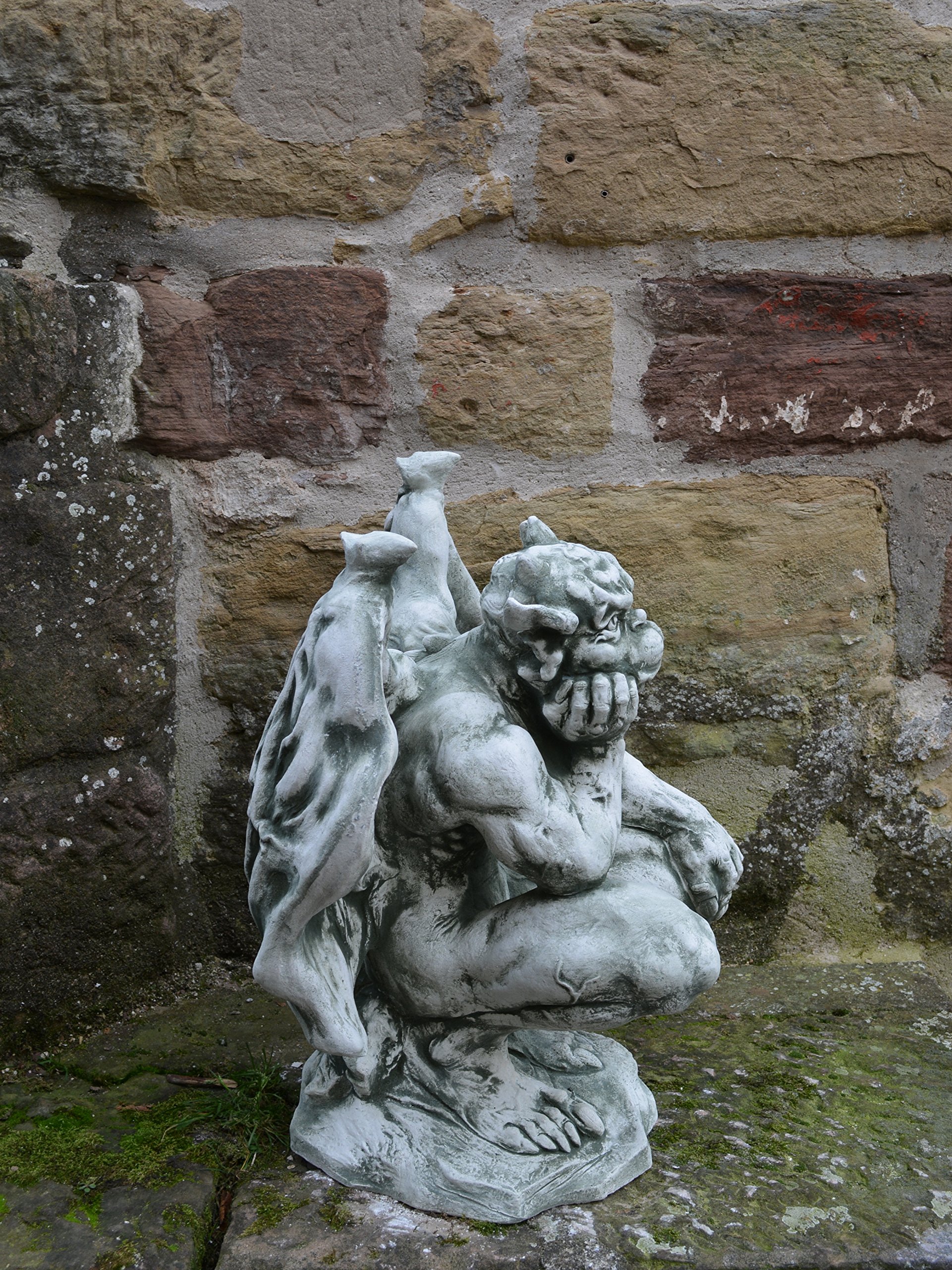 gartendekoparadies.de Statue énorme Massive gargouille Gardien en Pierre reconstituée, résistant au Gel