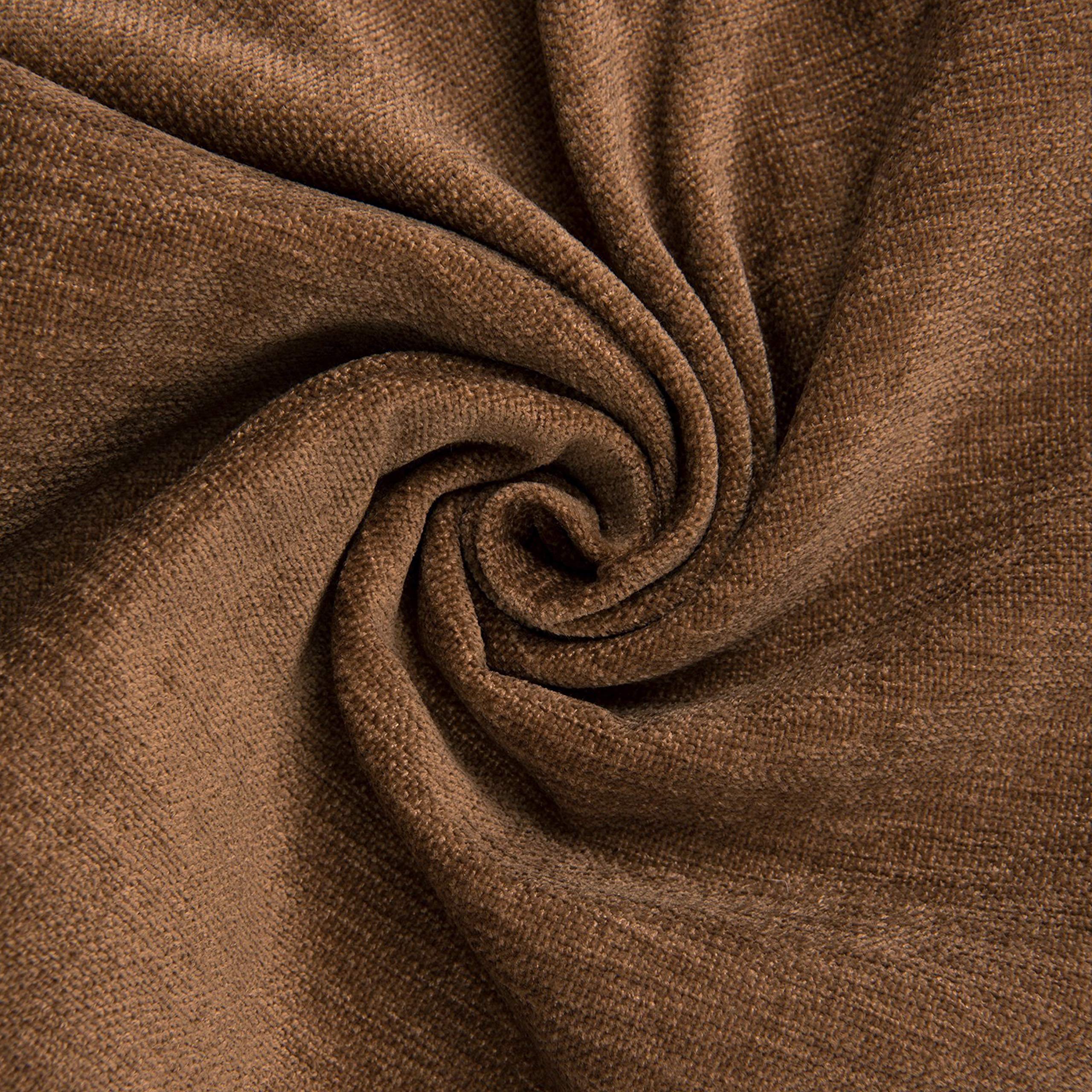 Encasa XO Chenille Textured Fabric Decorative Soft Rich Cloth with Plain Colours for Sofa, Furnishing, Upholstery, Curtains, Cushions and Craft (Walnut Brown, 39"x54"/100x137 cm - 1 Meter)-image-42