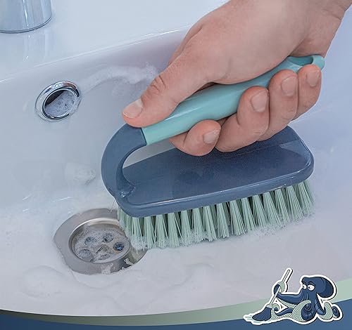 Heavy-Duty Scrub Brush with Comfort Grip - Stiff Bristles