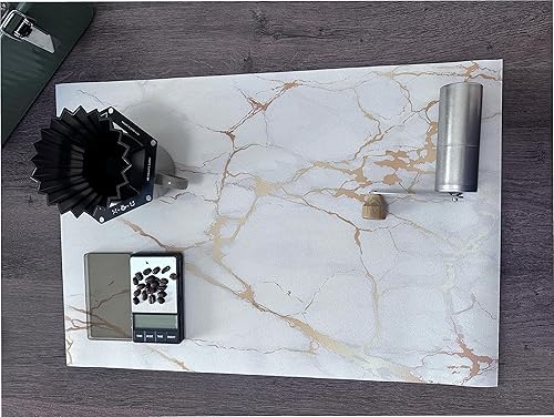 Miniatura 3 de Tapete de café de mármol de goma absorbente para secado de platos para mostrador de cocina, accesorios de barra de café, 16 x 24 pulgadas