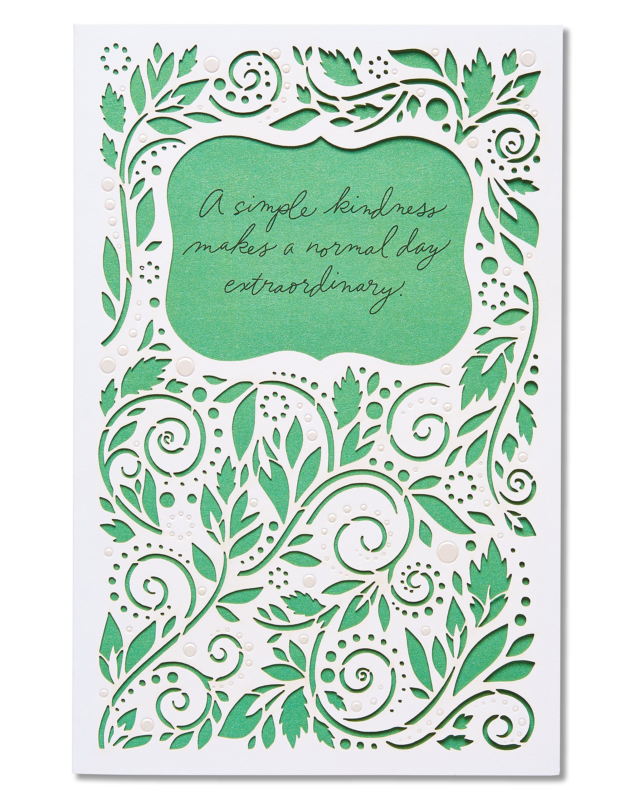 American Greetings Simple Kindness Thank You Card with Pearlized Card Stock