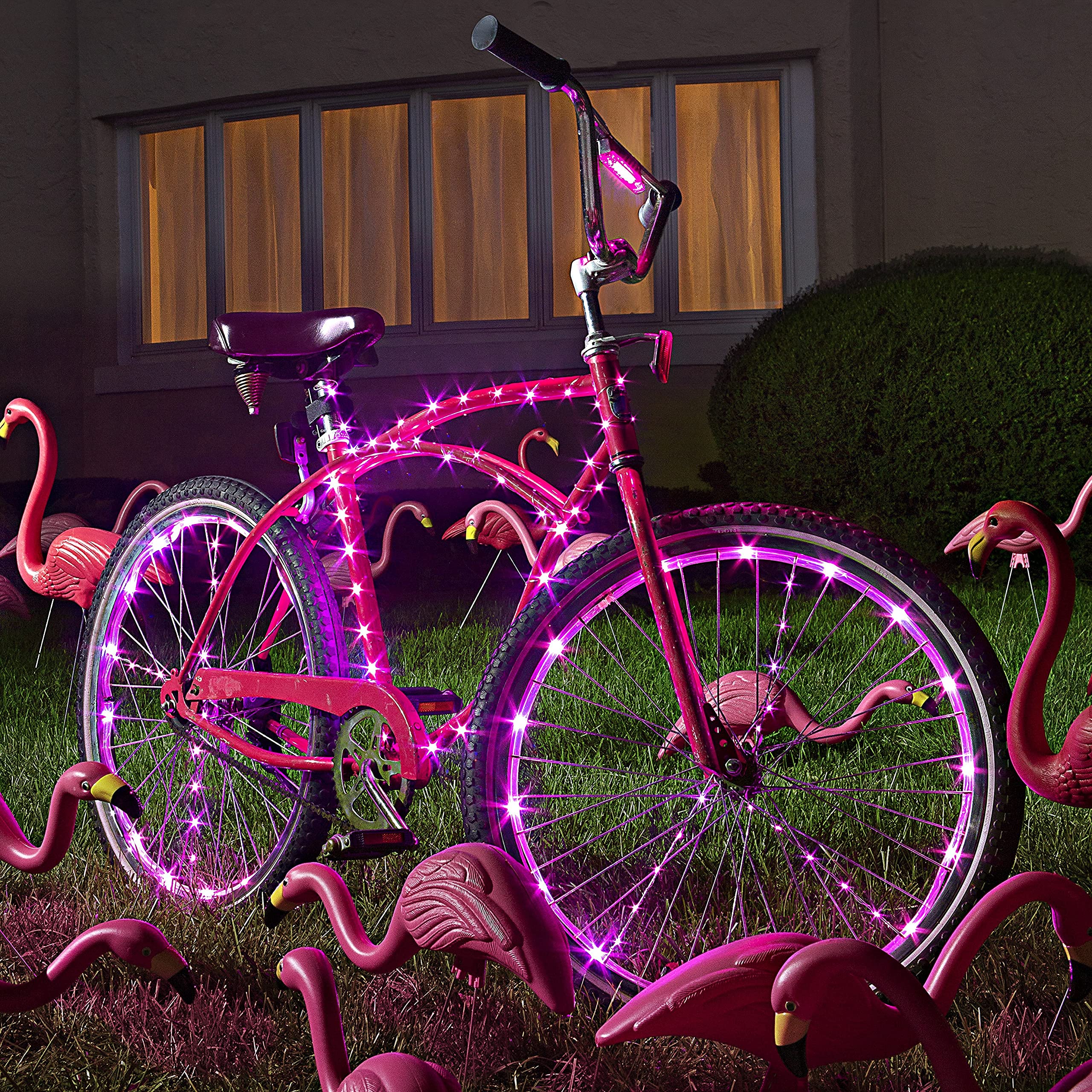 BrightzLED Bike Lights Bundle – Includes WheelBrightz LED Bike Wheel Lights, 2-Pack, and CosmicBrightz LED Frame Rope Light – Vibrant, Easy to cInstall, Weather-Resistant, Perfect for Kids & Adults