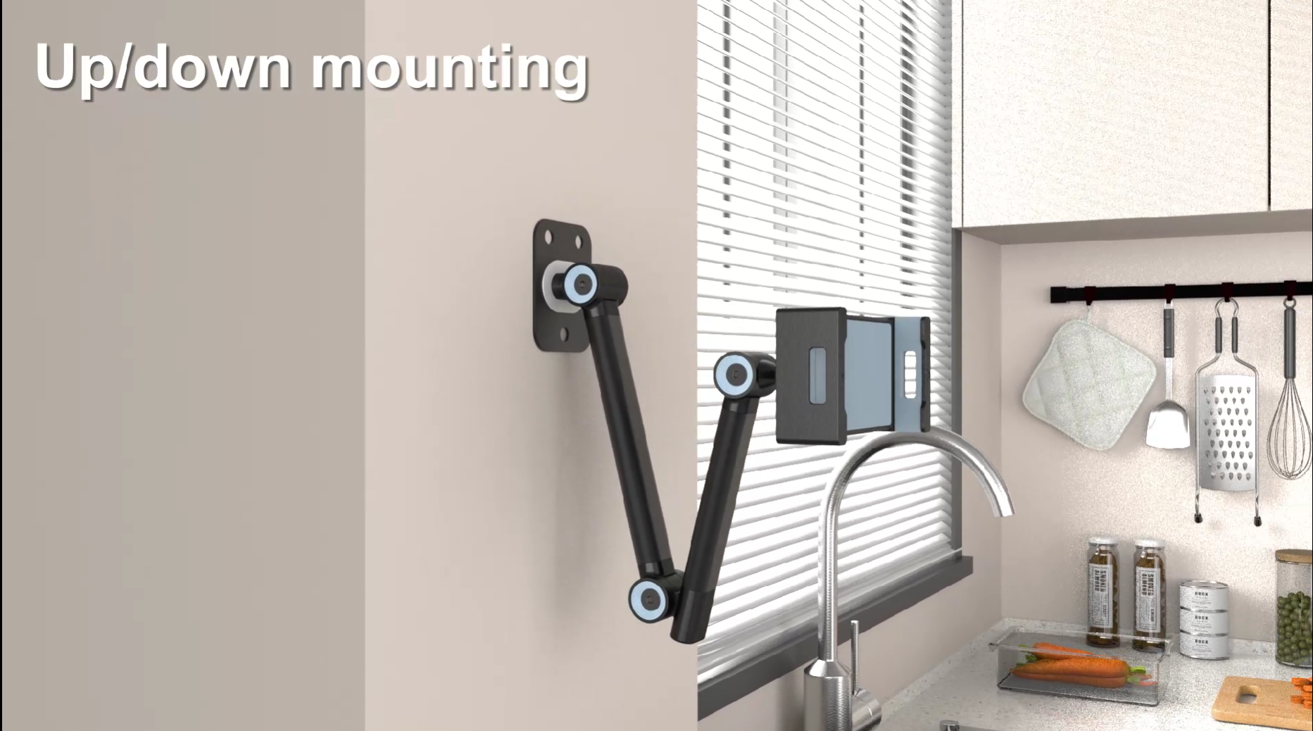 Jkioump Wandhalterung Für Handy & Tablet - Rutschfester Ständer Für Küche, Bad & Wohnzimmer