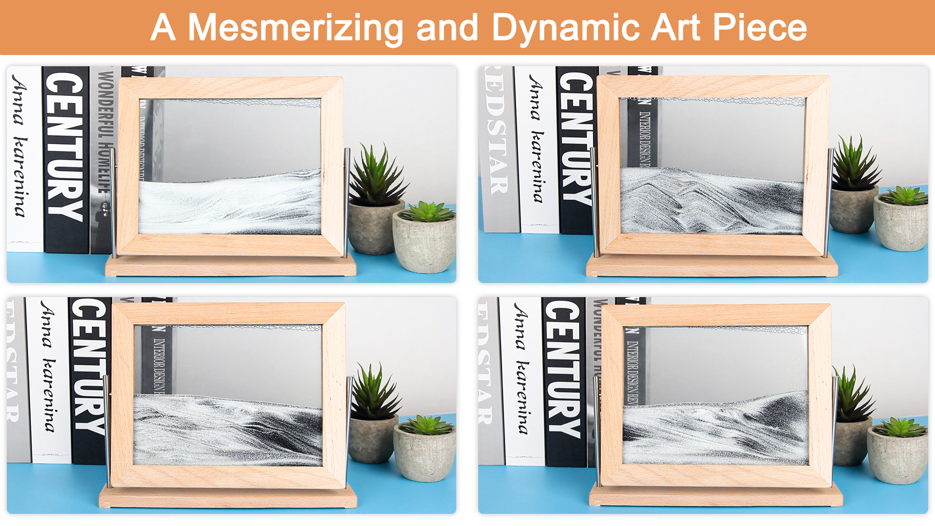 Aazon.co: Coitak Oving Sand Art Picture, Round Glass Dynaic Sand