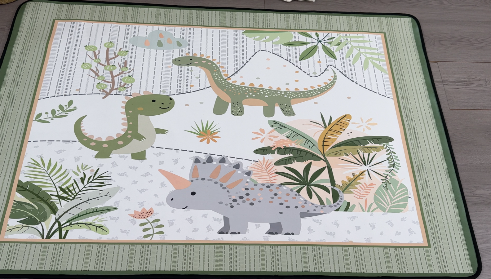 Tapete decorativo Feelyou para niños 3x5 verde y gris miniatura 7