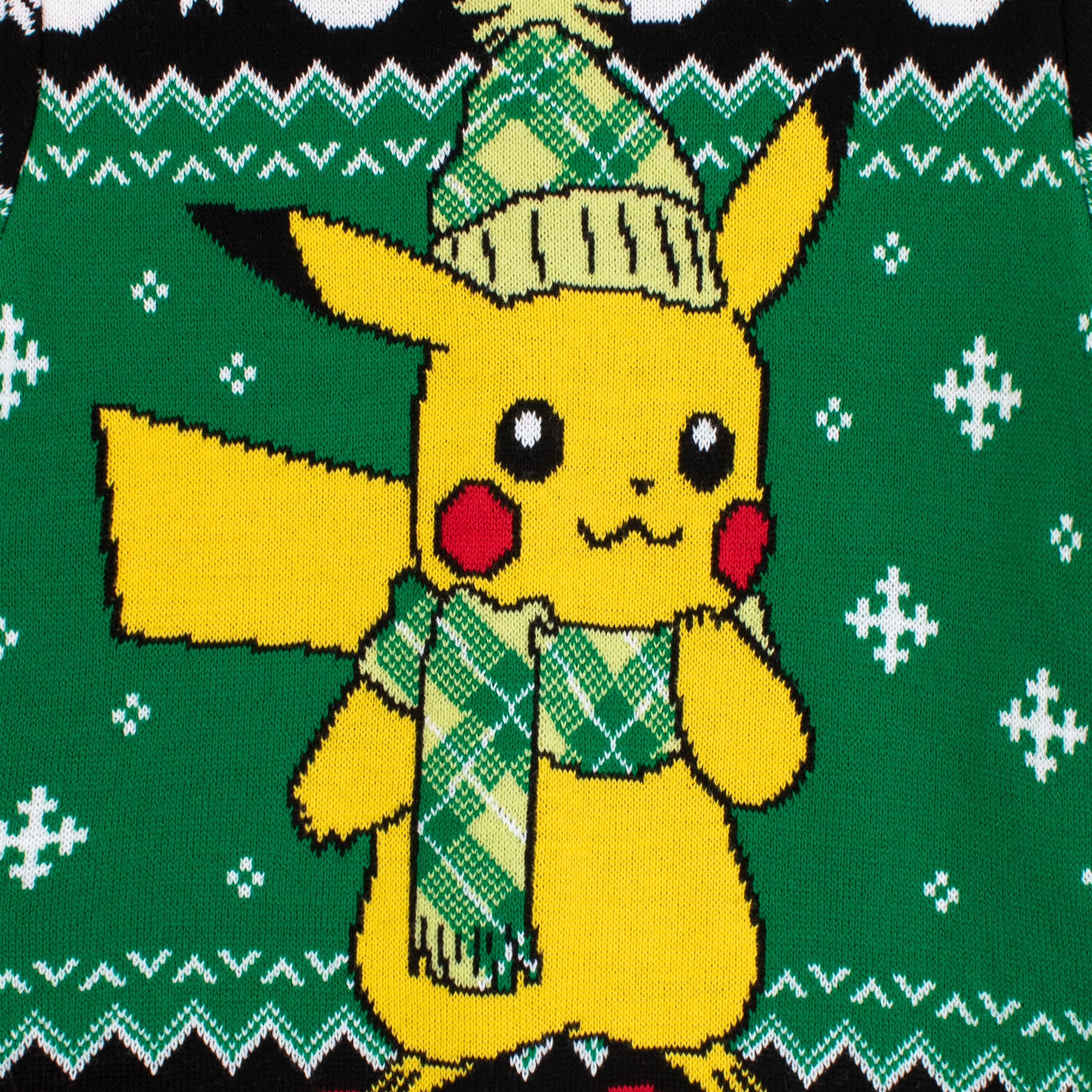 Pokémon Maglione Natalizio Uomo | Pikachu Maglione Lungo Natale | Felpa Natalizio Uomo
