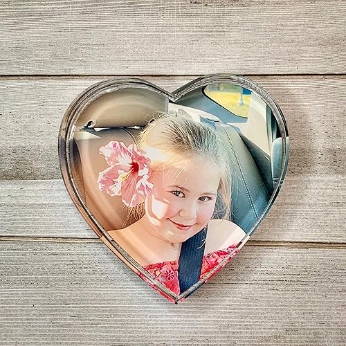 Miniatura 4 de Pisapapeles de cristal fotográfico personalizado - Corazón