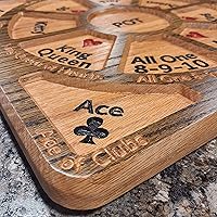 Vista 3 de Edición limitada 16"x16" Roble rojo sólido Tripoli, Michigan Rummy o Rummoli Board 8-9-10 NTT