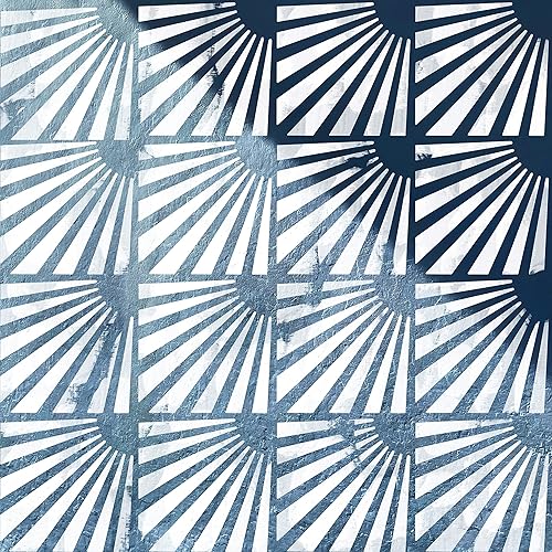 Vista 7 de Plantilla de azulejos de 12 x 12 pulgadas (paquete de 2) / Plantilla de pared y piso, reutilizable para pintar paredes, suelos y muebles