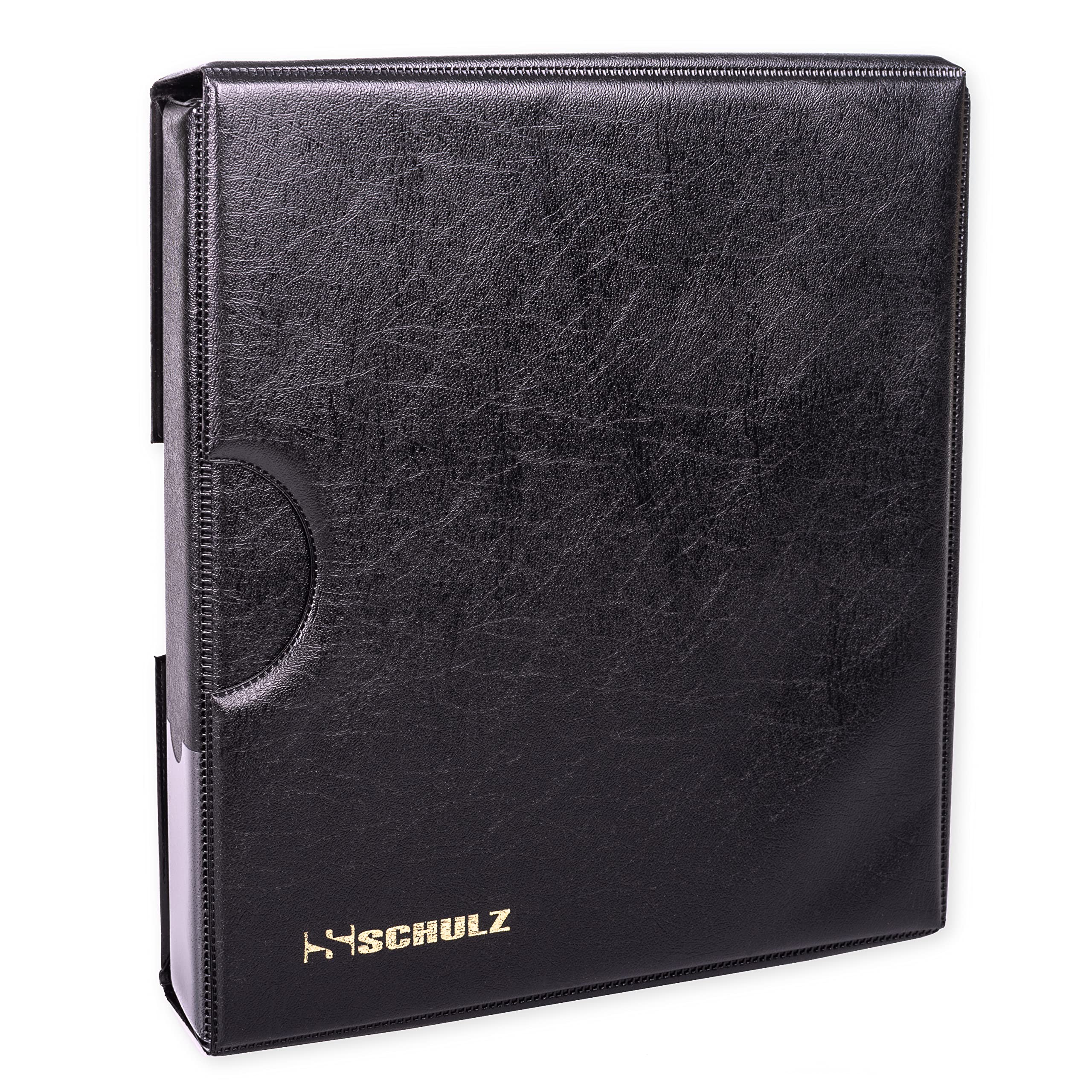 Coin Collection Album With Sleeve Cover – £5, Crown Collecting Holder - Money Book - Storage Binder To Protect and Store For 120 Coins - SCHULZ Coin Album in Black