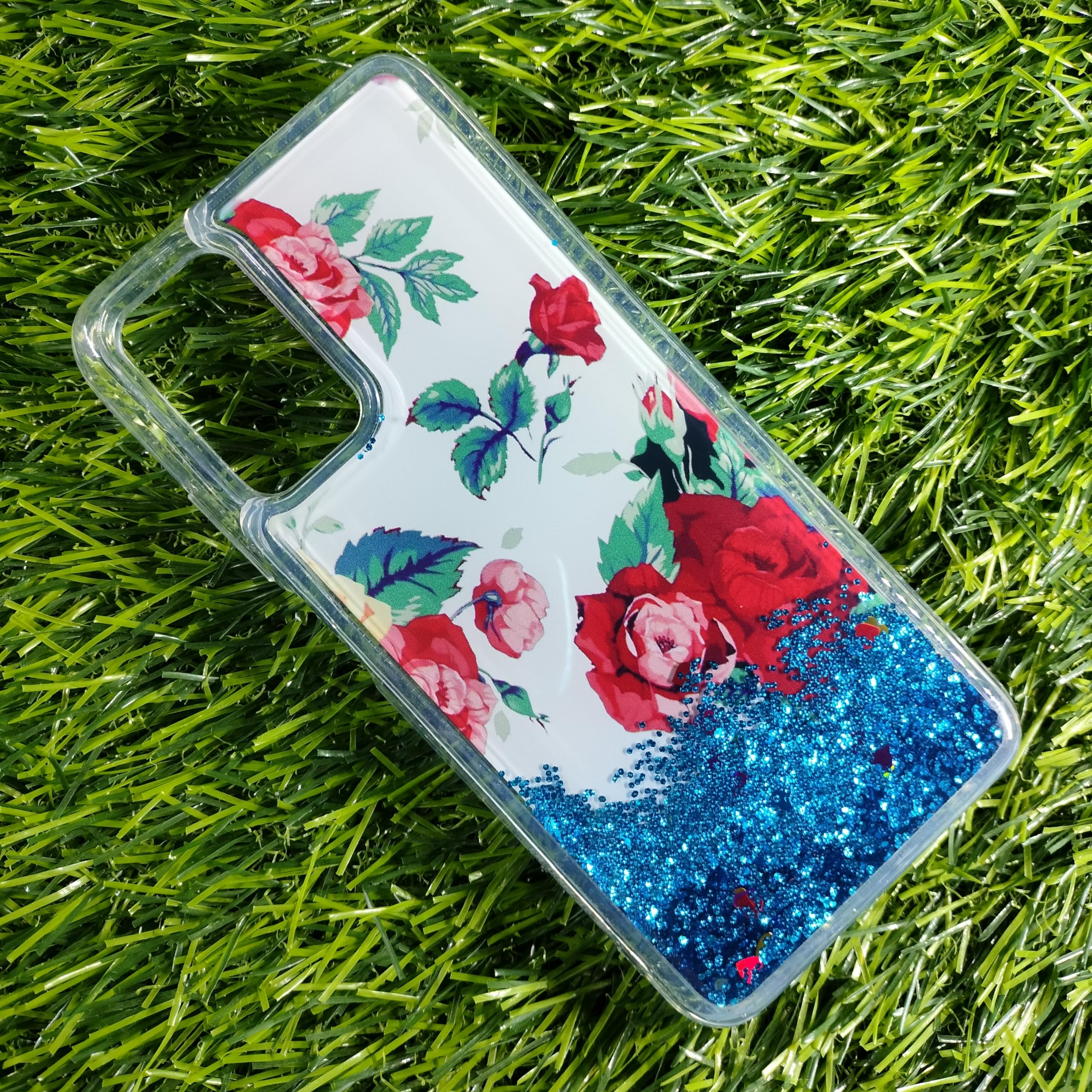 Mi Redmi 9 Power Liquid Water Glitter Fancy Designer Mobile Cover & Cases Silicone (Red/Blue) (B0D3B27YN4) Amazon Price History, Amazon Price Tracker