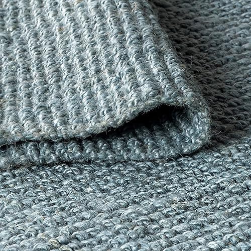 Miniatura 3 de JONATHAN Y NRF103B-2 Pata - Alfombra tejida a mano de yute grueso con flecos para interior, estilo bohemio, de fácil limpieza, para dormitorio,