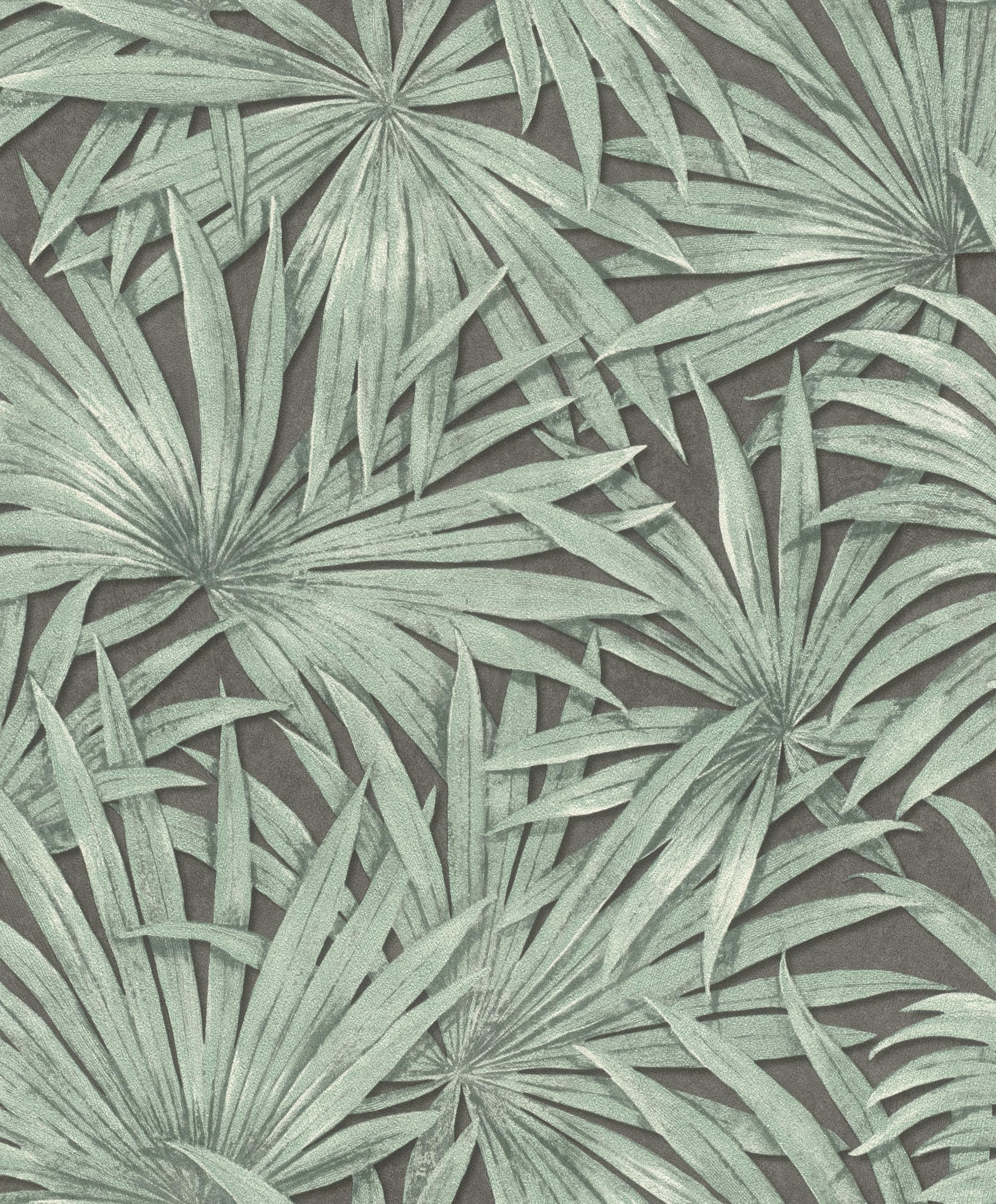 Rasch Green / Light Green Non-Woven Wallpaper Jungle Tropical Vinyl Wallpaper Plants In For An Exotic Living Environment Robust And Washable 10.05 M X 0.53 M