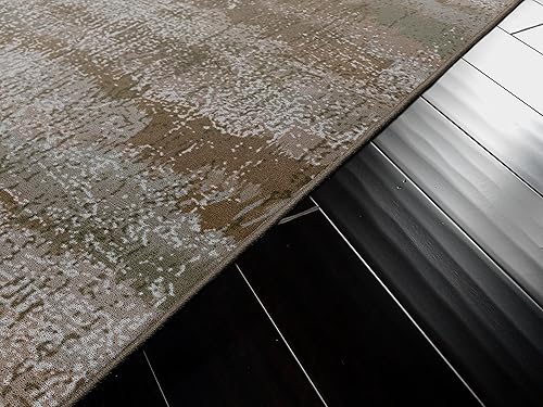 Miniatura 3 de Brumlow Mills EW10129-30x46 Tapete rústico vintage abstracto, 2'6" x 3'10", tonos de tierra, Tela, Marrón