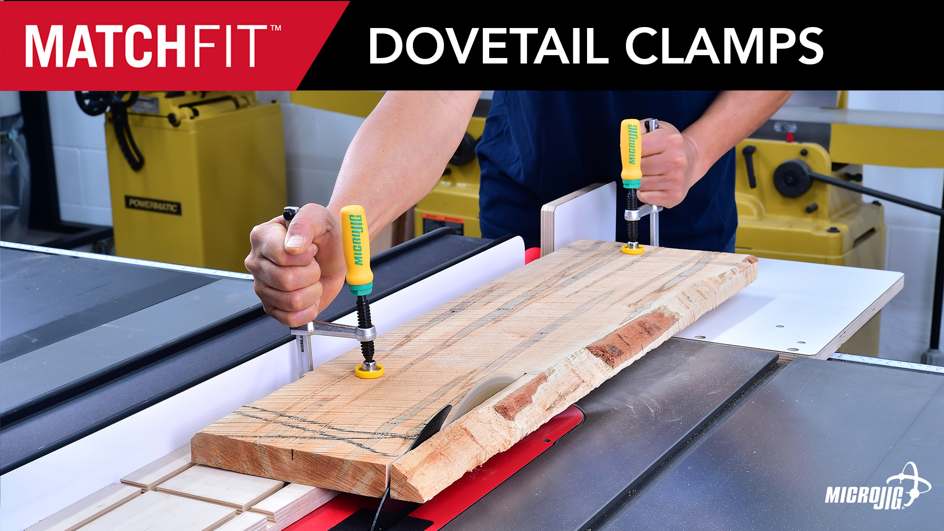 Micro Jig Matchfit DVC-538K2+X-PAD-K4 Dovetail Clamps 2-Piece With