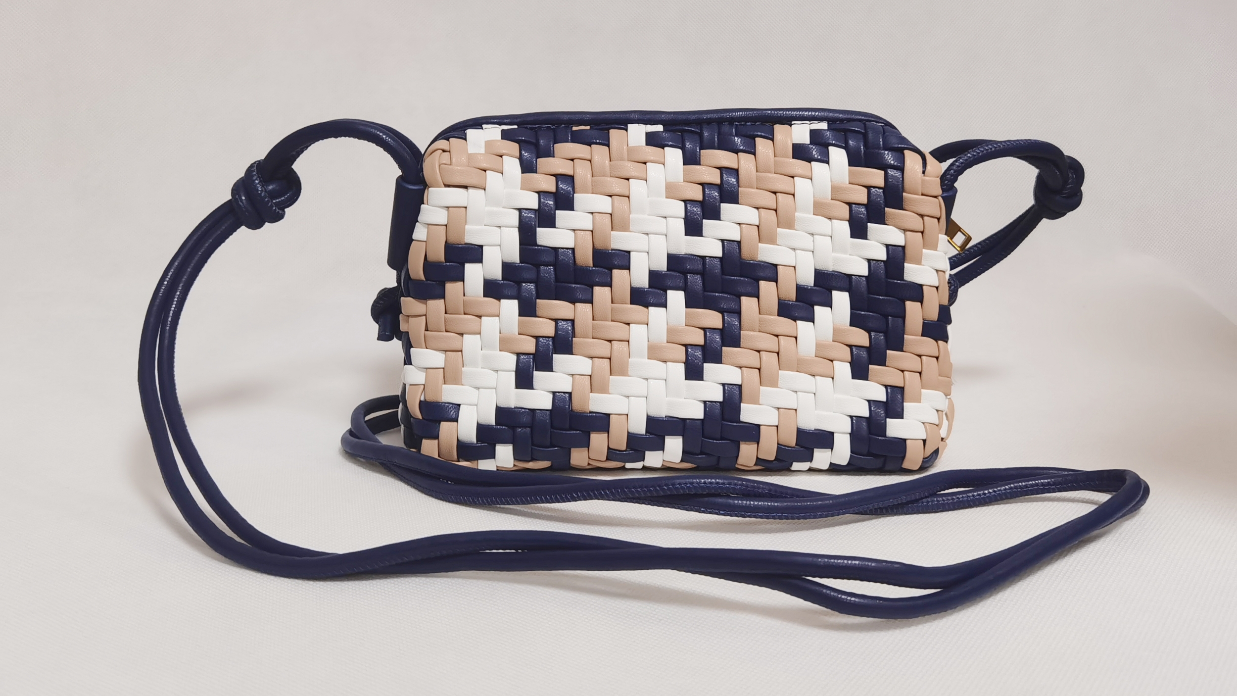 Bolso de bandolera tejido para mujer, pequeño y ligero miniatura 7